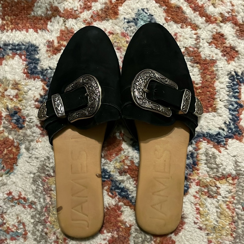 Free People James Smith Buckle Mule Loafer Sz 41